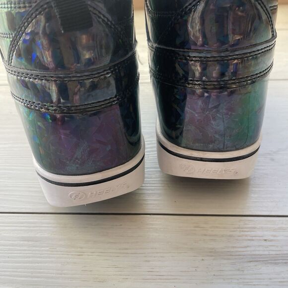 HEELYS Uptown Youth Size 5 Skate HIGH TOP Shoes Purple GLITTER Disco Sneaker EUC - Picture 4 of 8